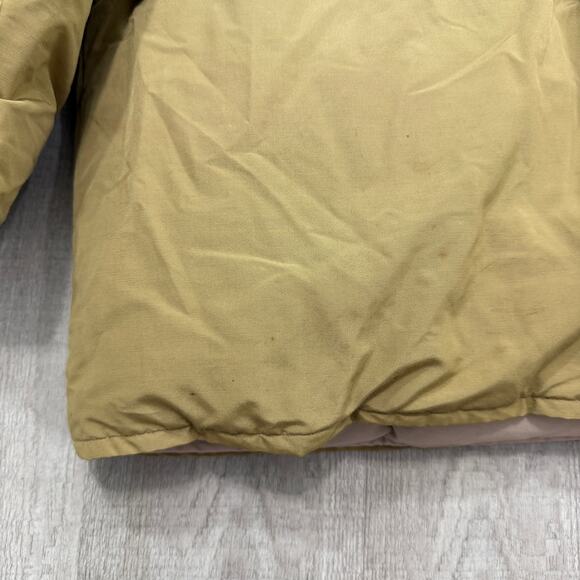 Vintage Eddie Bauer Goose Down Parka Jacket Men's 2XL Tan Coat 80s Sherpa Collar - Picture 7 of 14